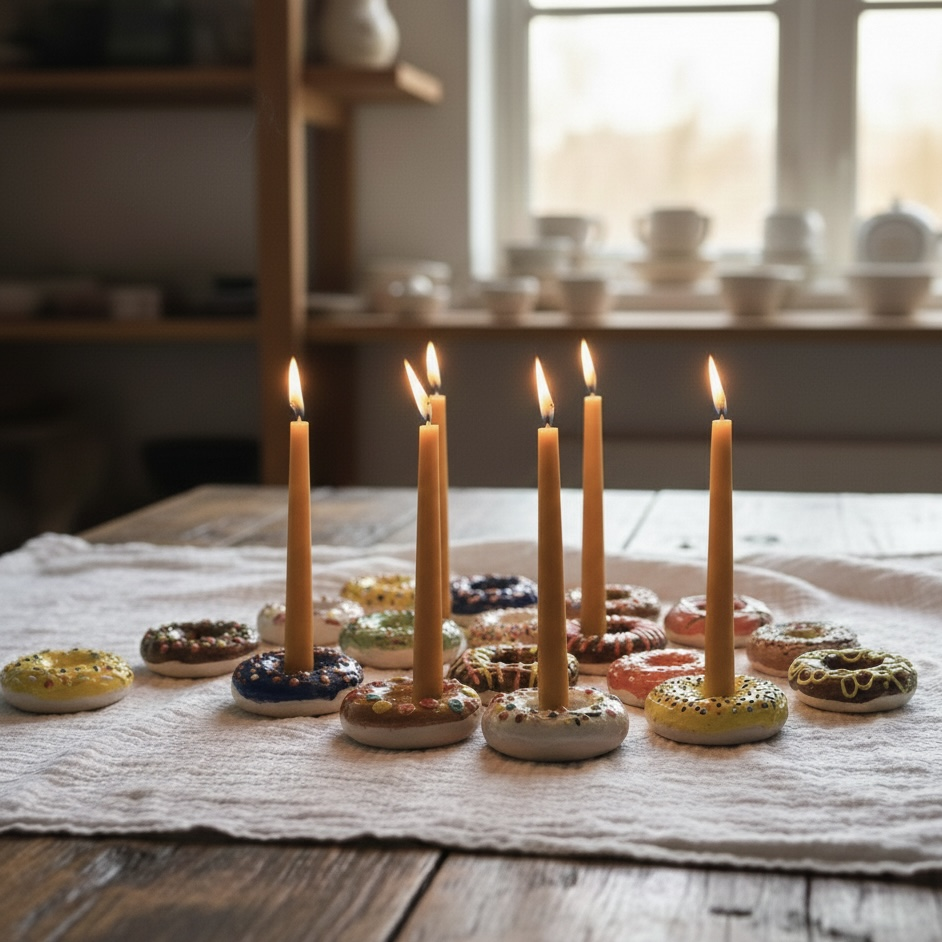 DONUT CANDLE HOLDER / MAGNET (SET OF 3) - Image 1