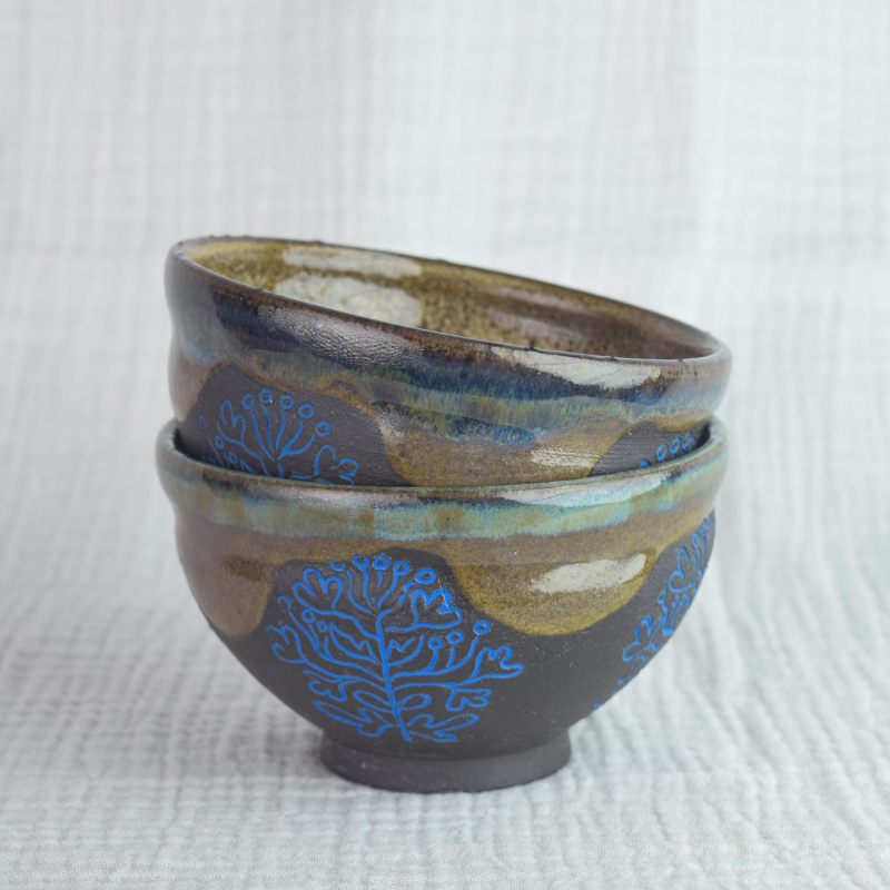 DARK FLORAL MOTIF DUO